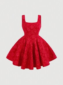 Girlism Teen Girls Red Dress