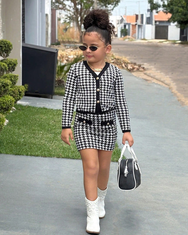 2pcs/Set Young Girl  Mini Skirt Set