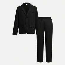 2pcs/Set Tween Boy Summer Jacket & Pants Set