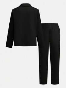 2pcs/Set Tween Boy Summer Jacket & Pants Set