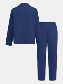 2pcs/Set Tween Boy Summer Jacket & Pants Set