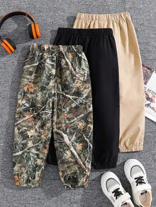 Loose Woven Long Pants, 3 Styles
